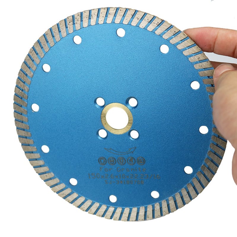 JDK1801C 6 Inch Dry Cutting Granite of Continuous Rim Diamond Saw Blade with 7/8 Inch Arbor - Image 3
